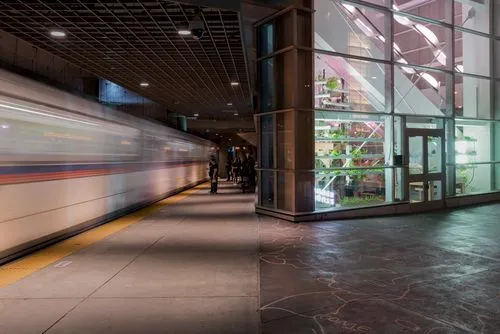 Denver Convention Center RTD Station with Understudy next to train.