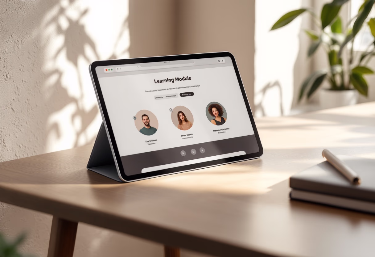 [interface] image of a screenshot of a learning module (for an edtech)