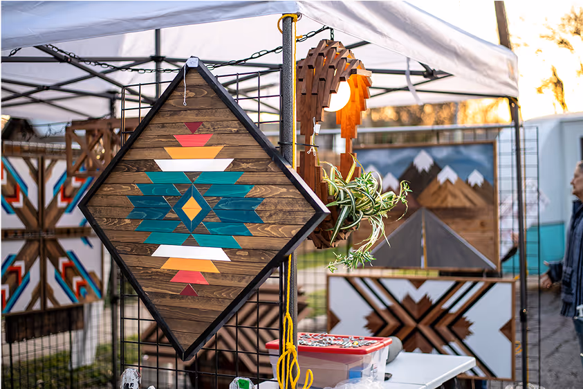 Farmers market image of local artwork