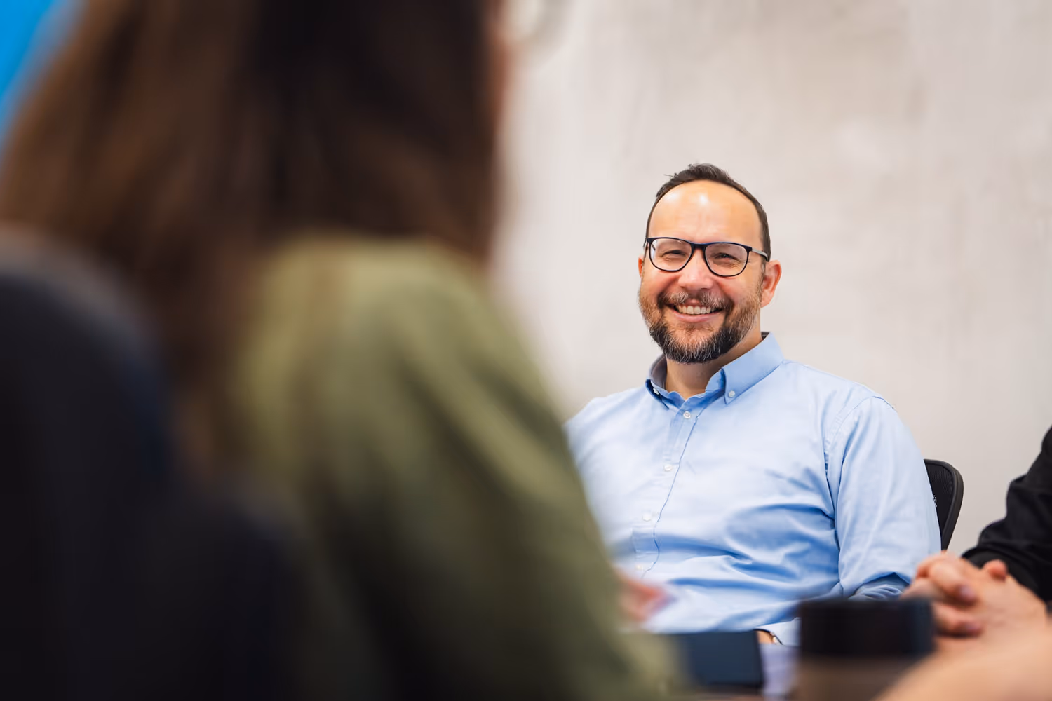 Miles Foley leading a meeting with both pomp and circumstance.