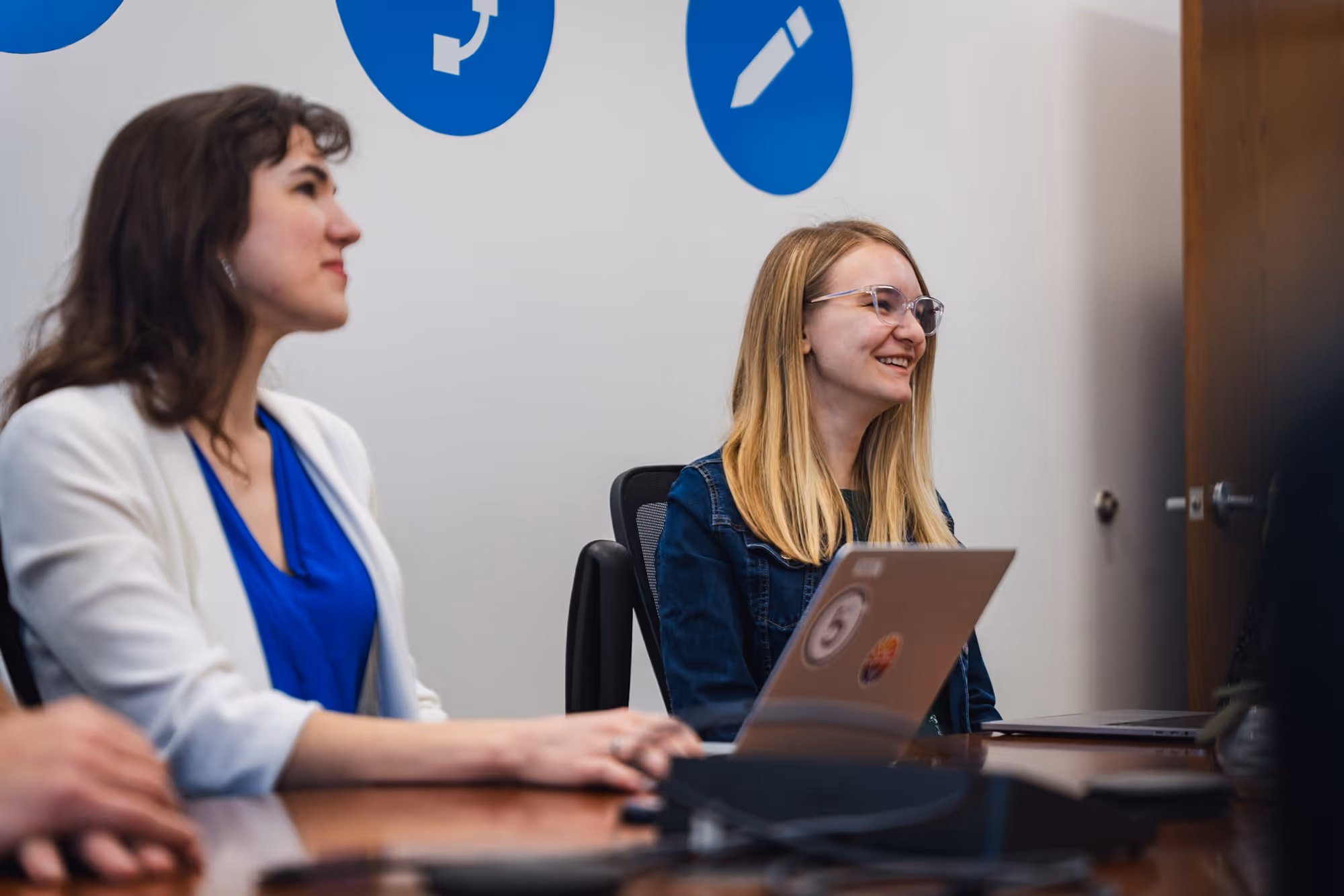 Team members in a marketing meeting