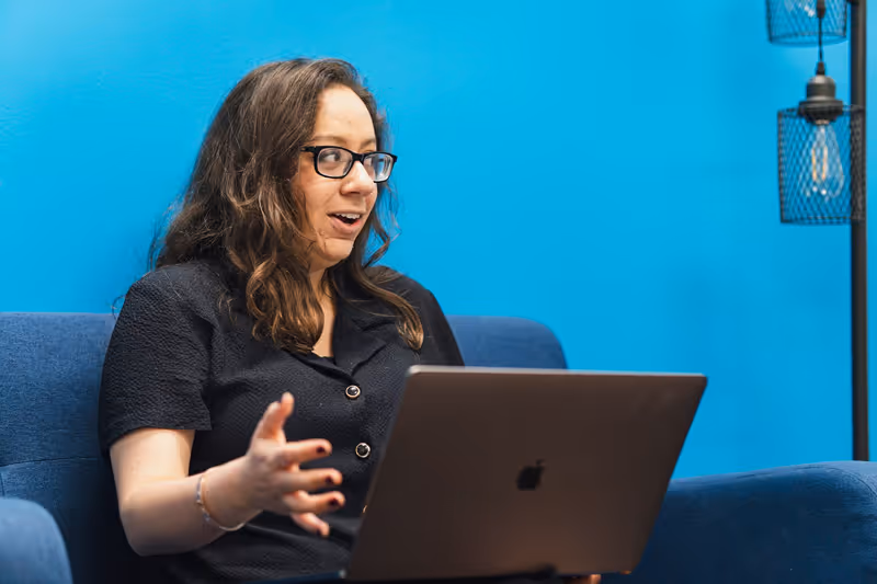 Team member during a meeting