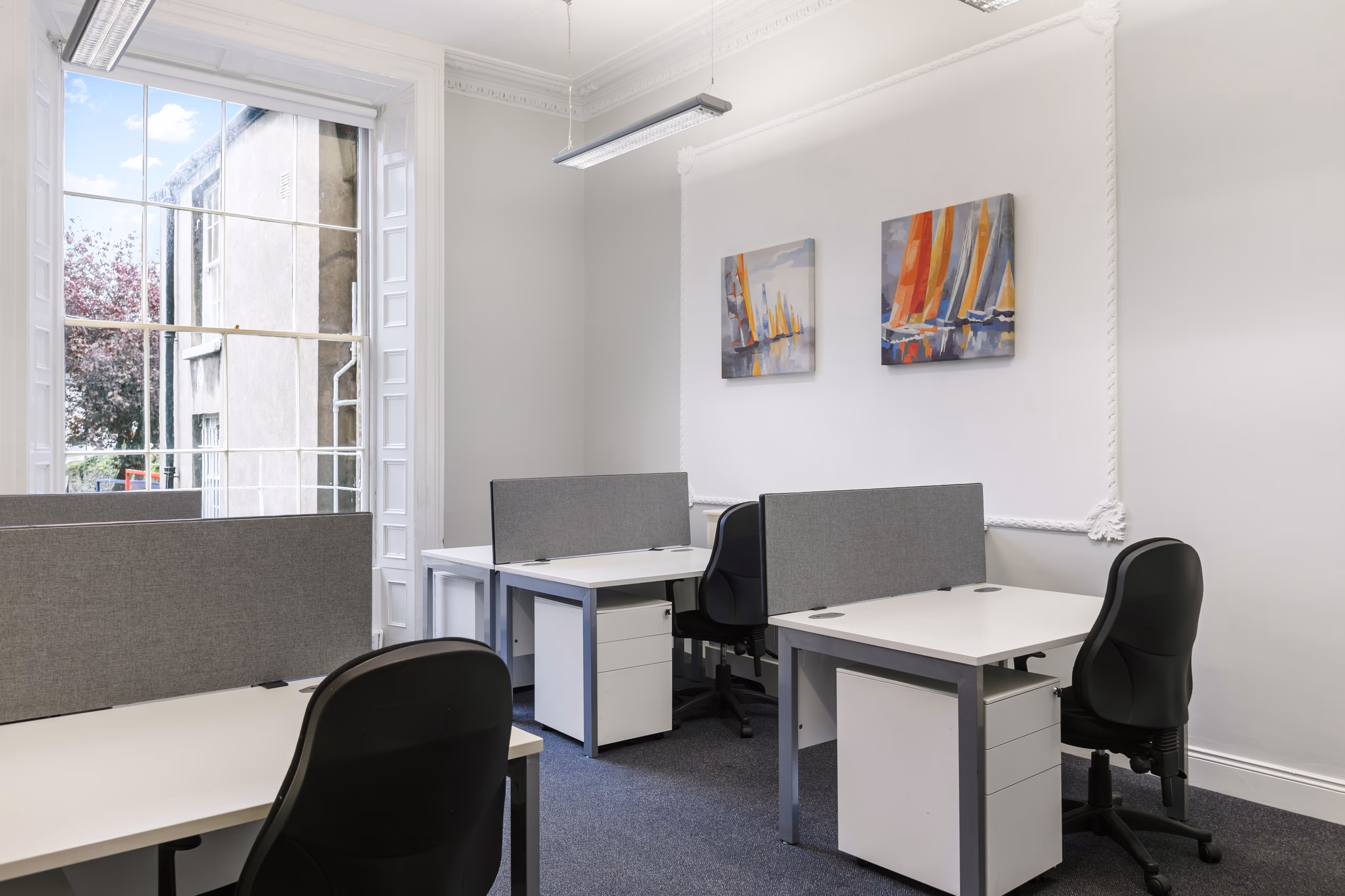Desk setups available at 17 Mount Street Upper