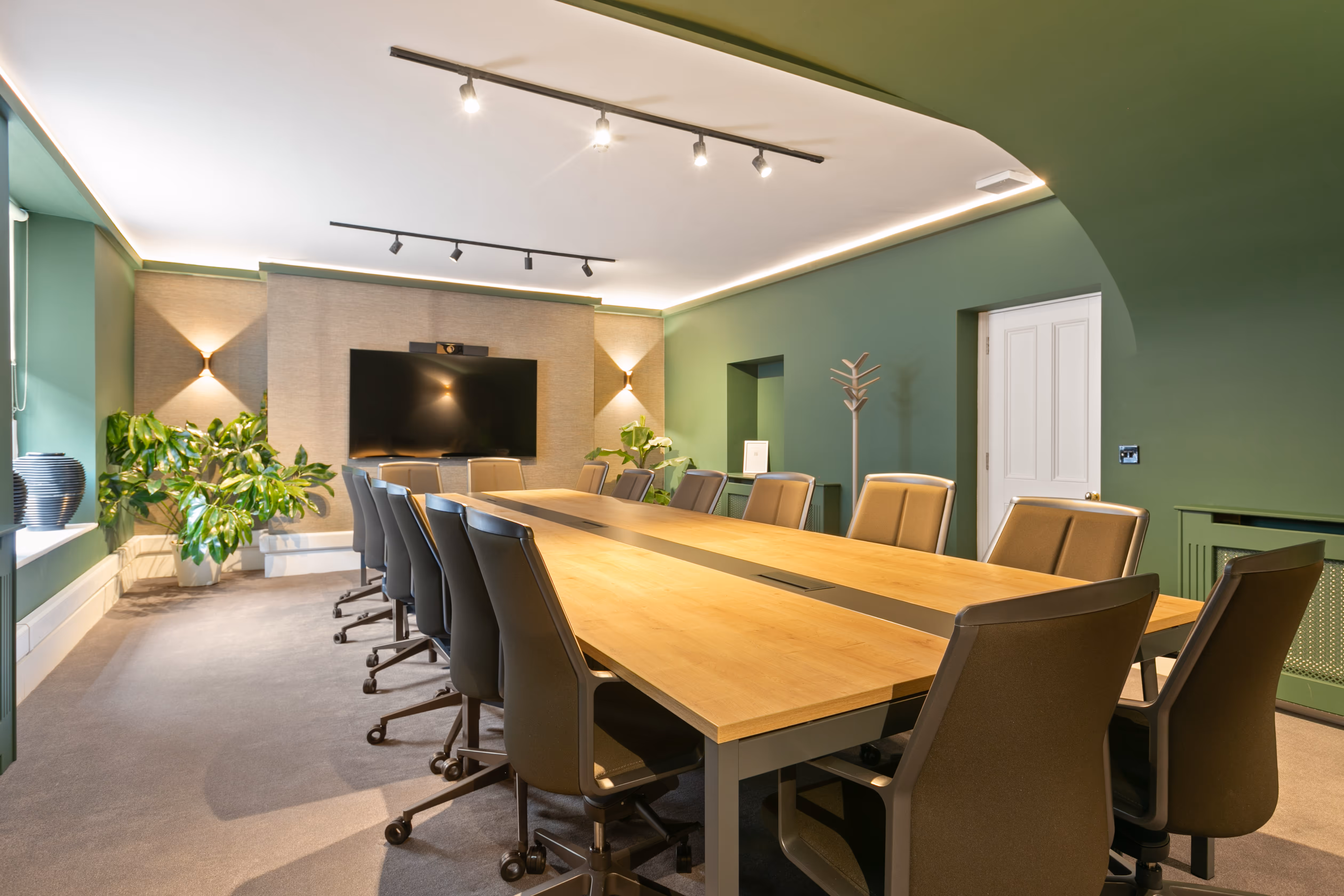 Boardroom setup at 27 Fitzwilliam Street Upper