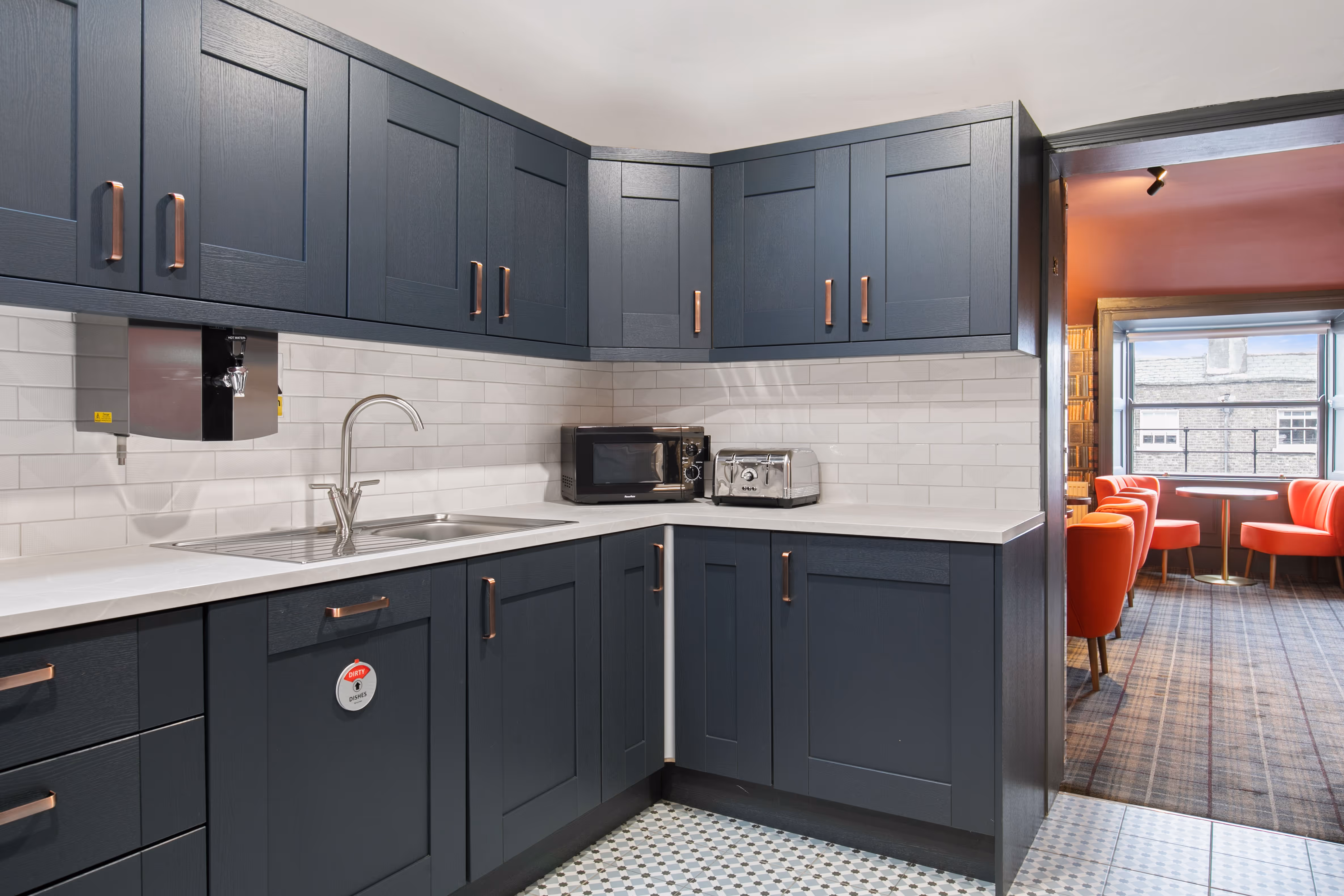 Shared kitchenette at 27 Fitzwilliam Street Upper