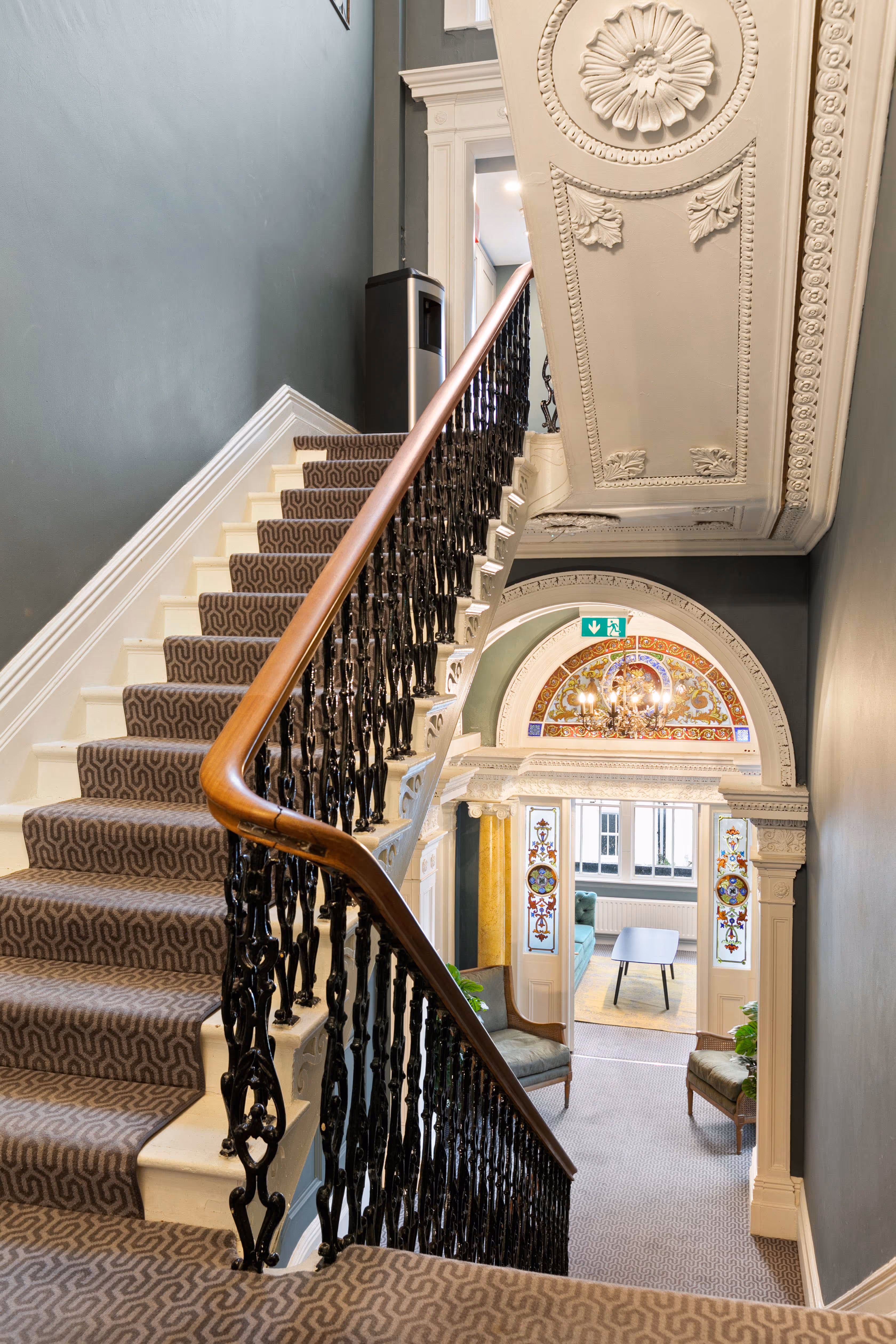 Connecting hallway at 43 Fitzwilliam Place