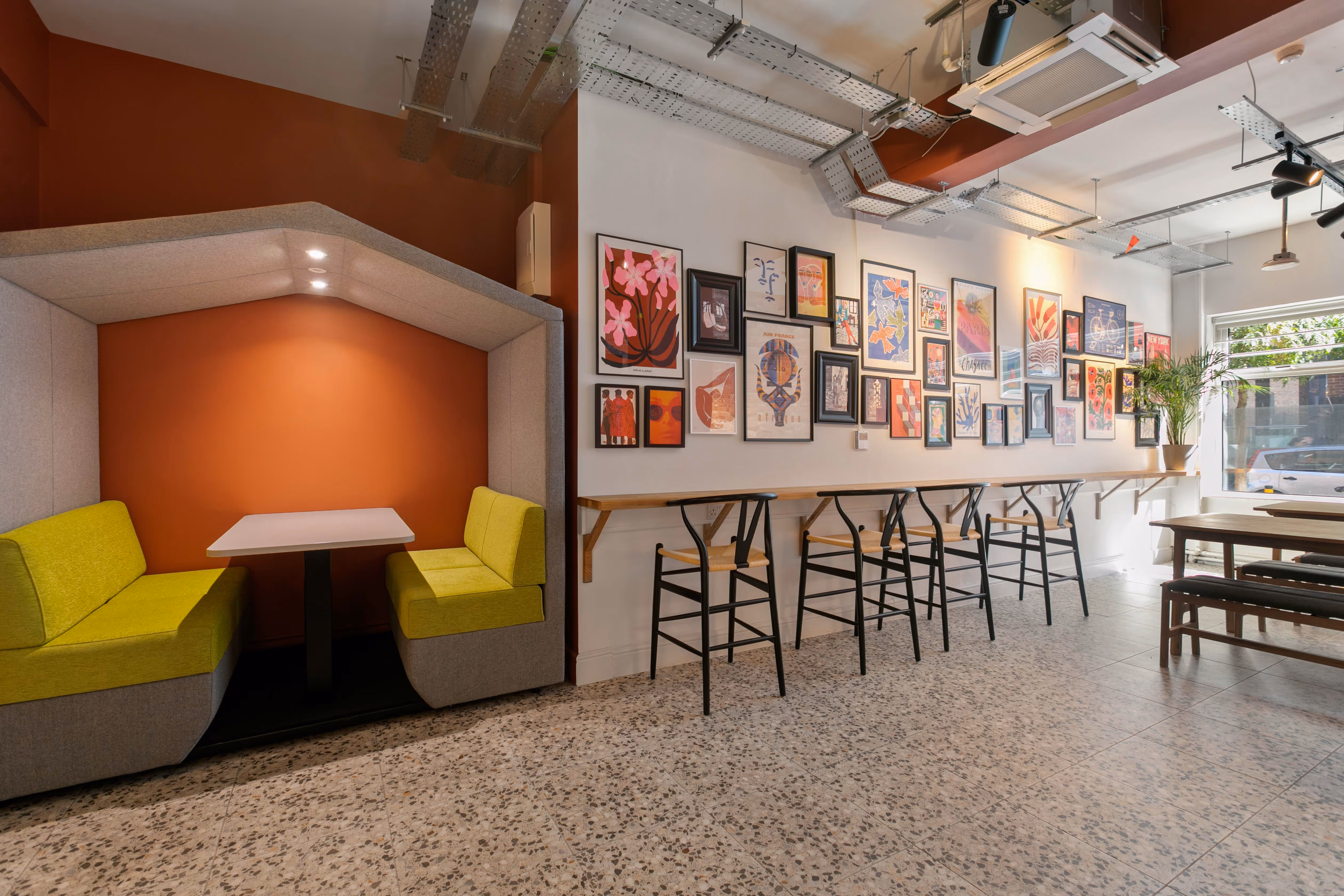 Casual seating area inside Clarendon Street