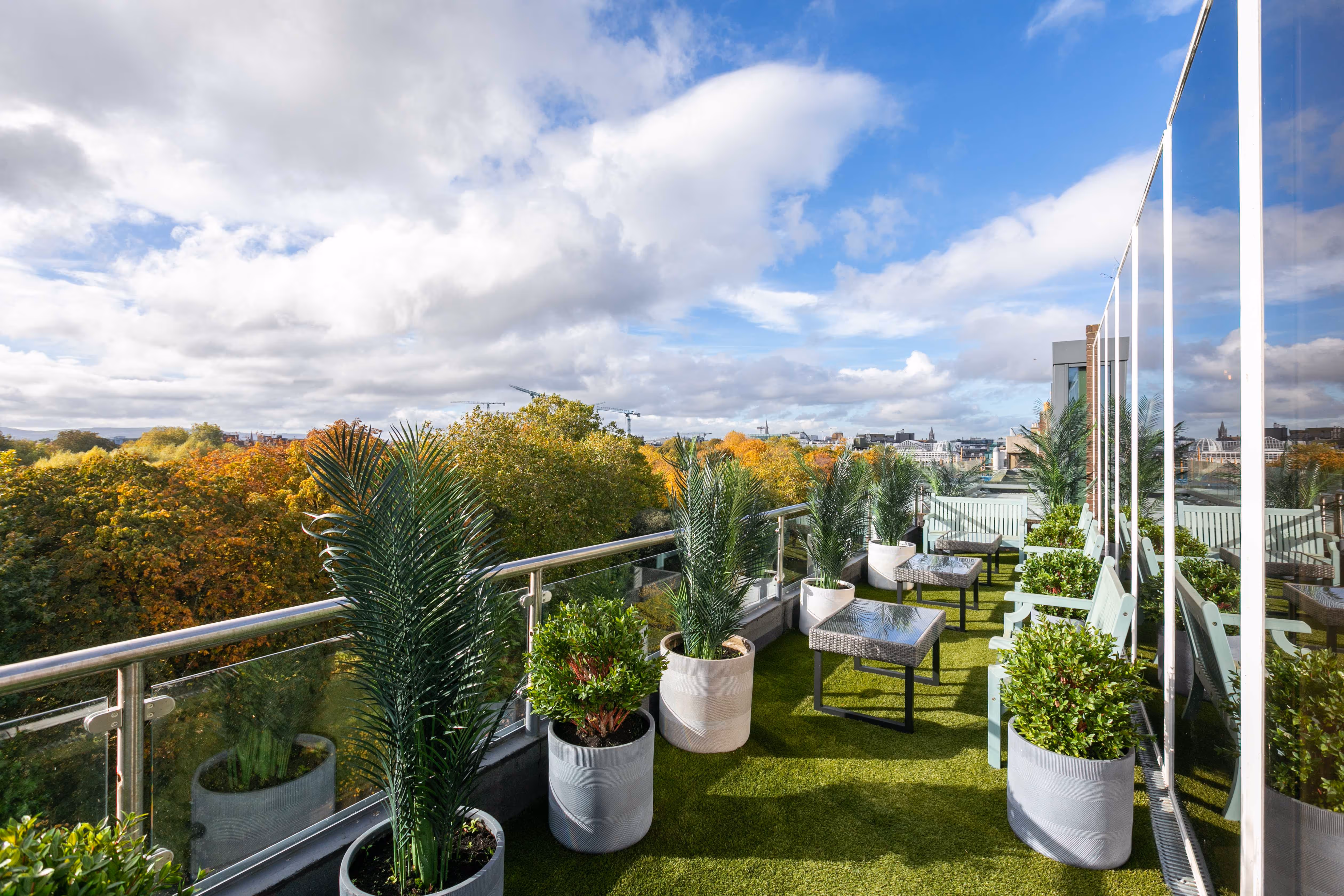 Outdoor terrace access at 25 St. Stephen's Green
