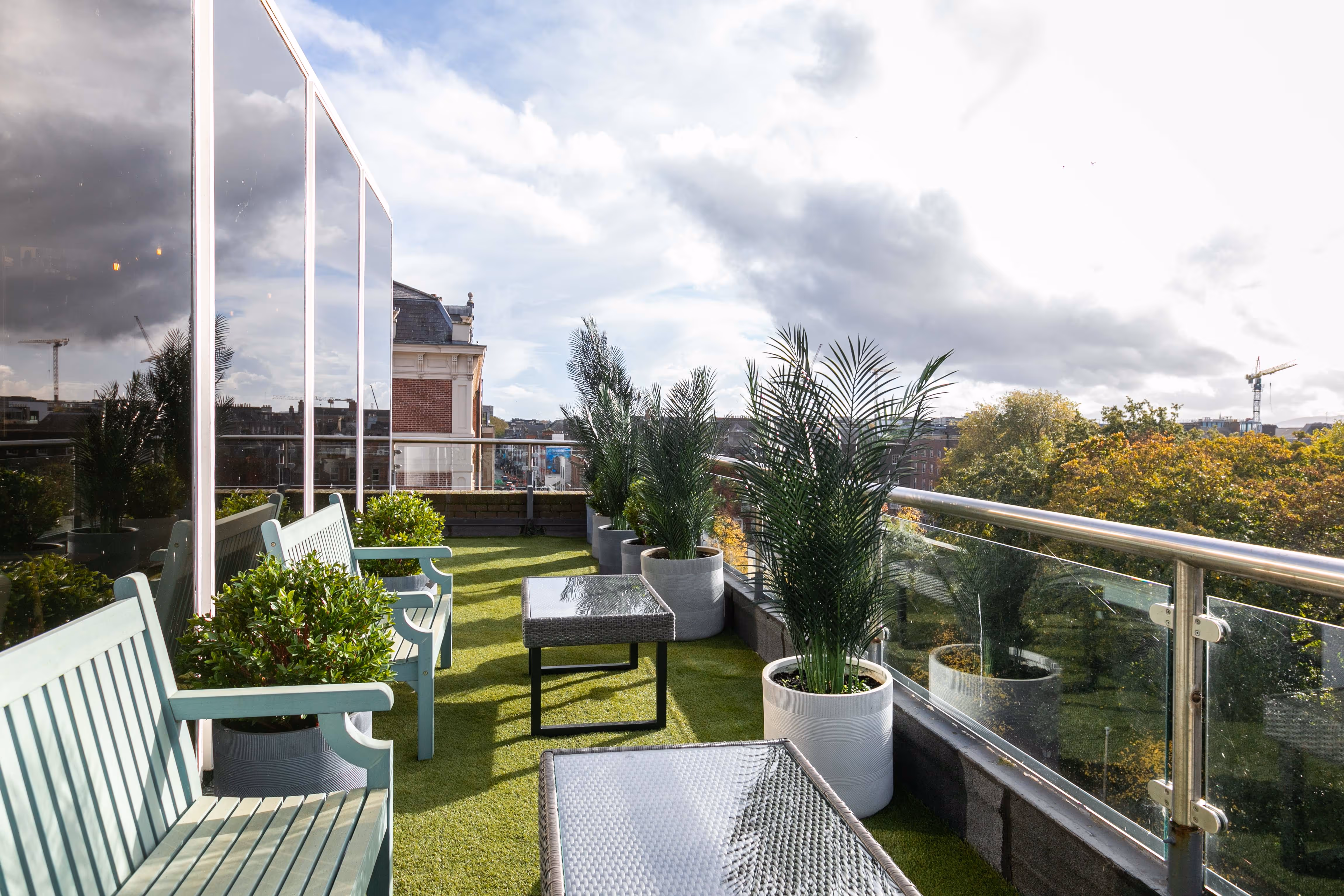 Outdoor space for breaks at Clarendon Street