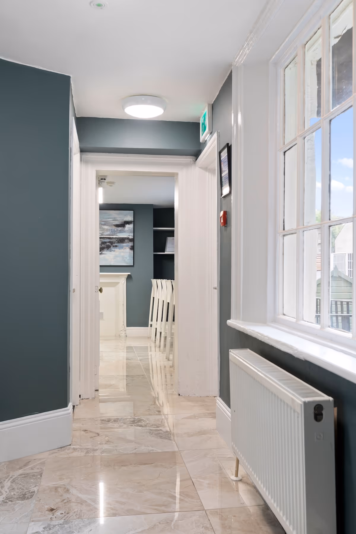 Bright corridor at 127 Baggot Street Lower