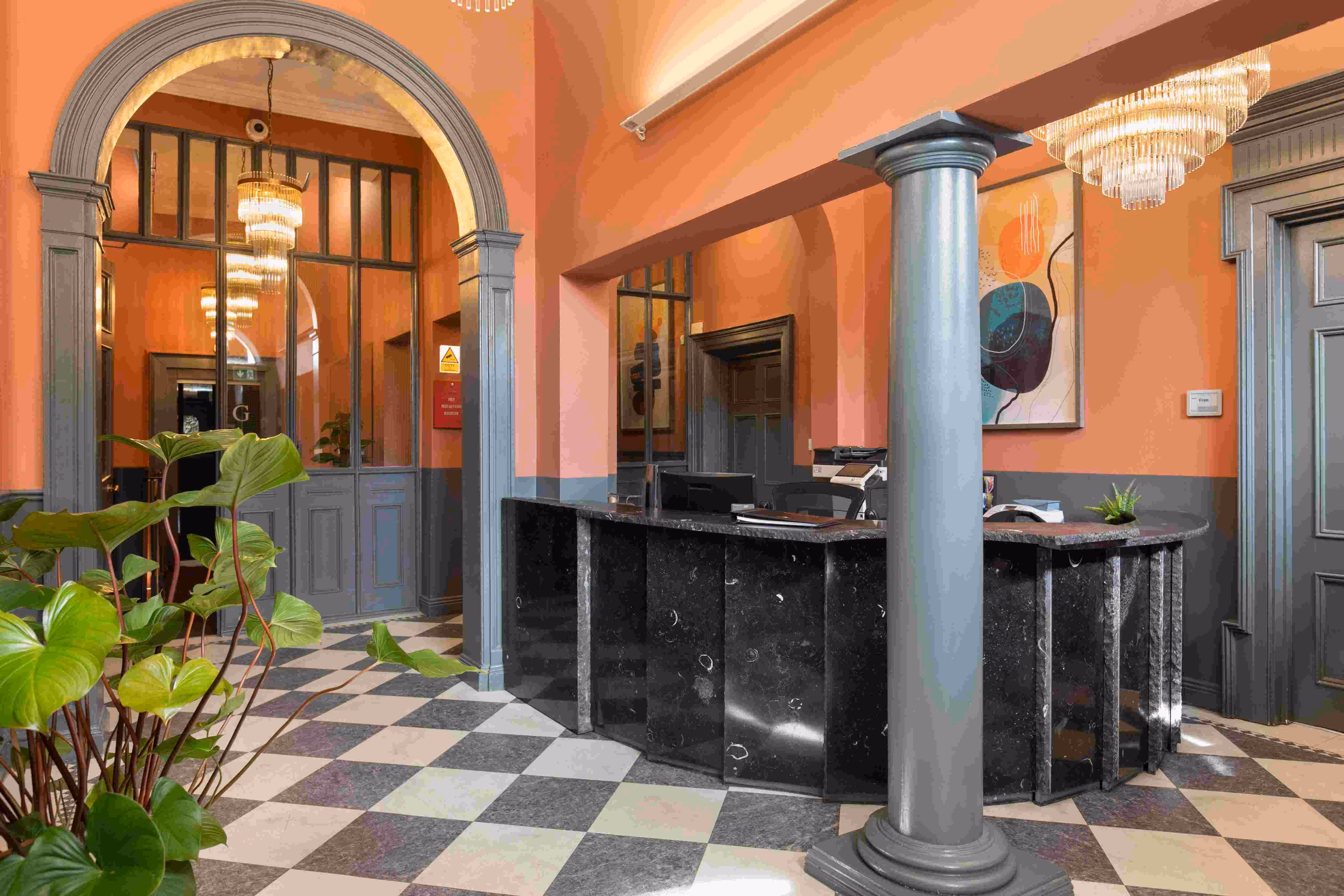 Reception desk at 38-39 Fitzwilliam Square West