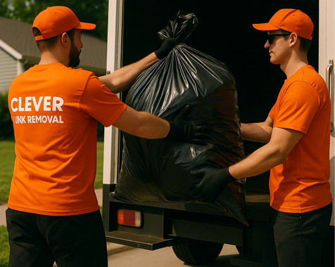 Clever Junk Removal Crew Hauling Trash in Bakersfield