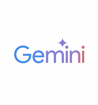 Gemini logo with gradient blue to purple text and a small star above the 'i'.