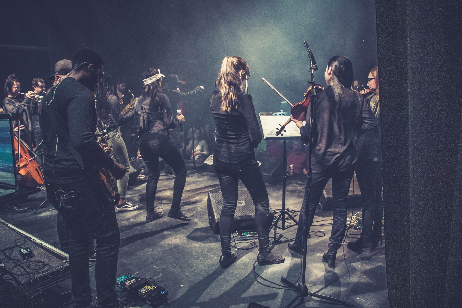 String section closeup