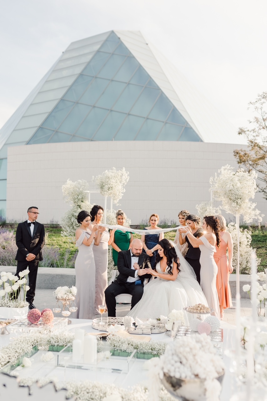 Joyful dance floor moments at Aga Khan Museum wedding reception