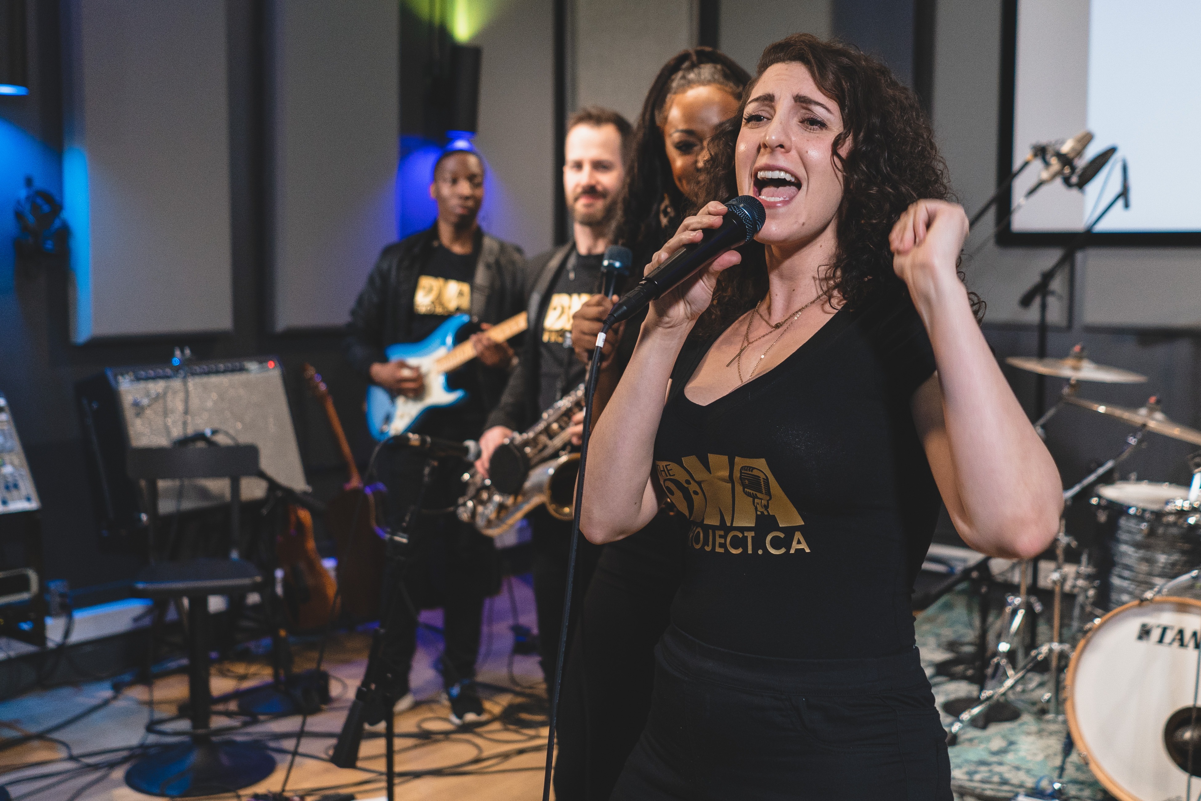 Video production setup at DNA Project talent showcase