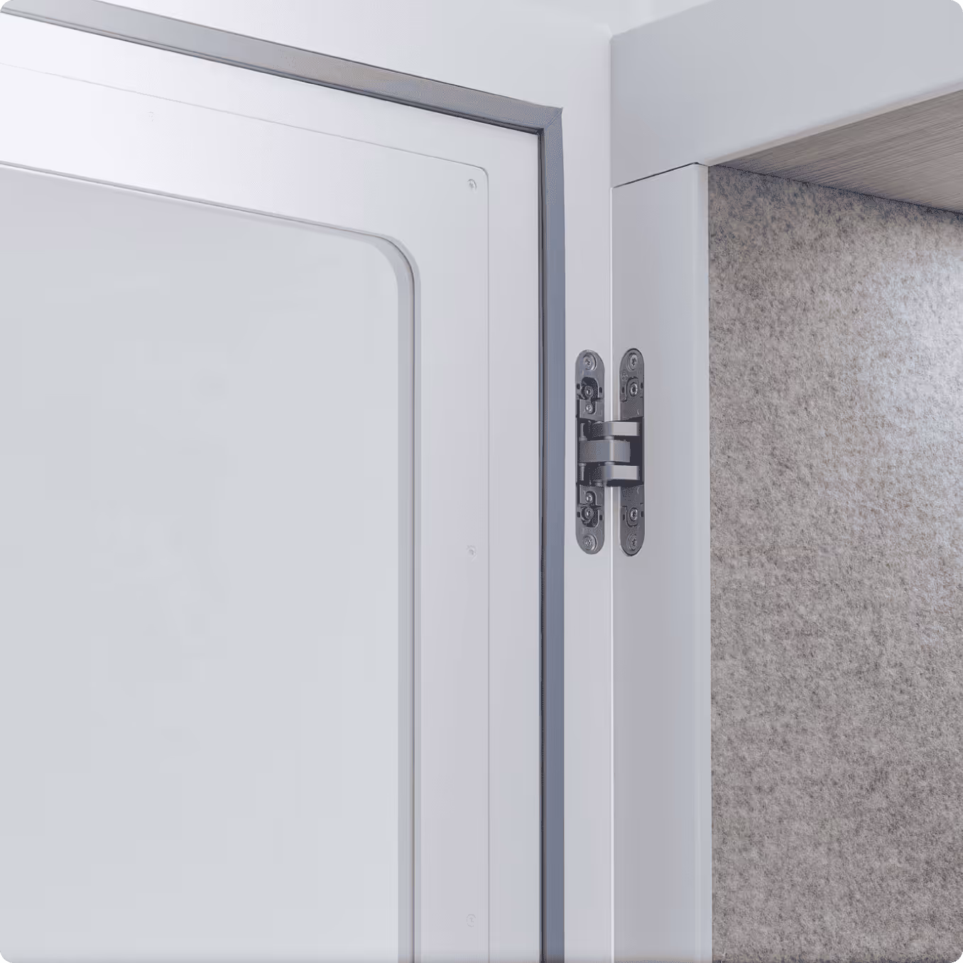 Rubber magnetic door seal ensuring airtight sound isolation in Persy Booth