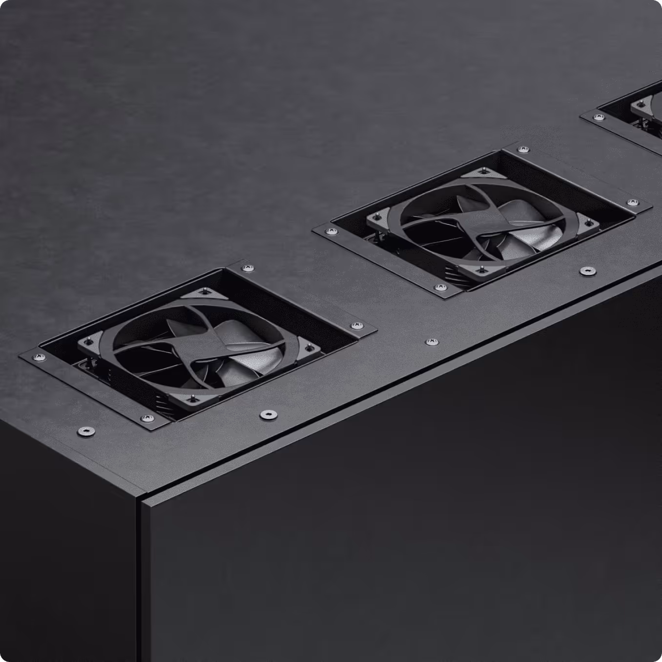 Sound-traps integrated in Persy Booth ventilation channels to block noise