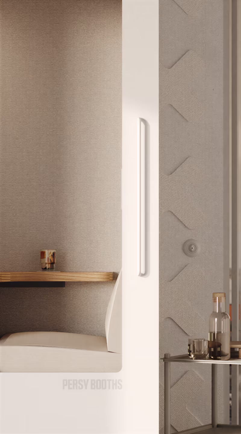 Interior of a Persy Booth designed for private focused work in modern offices