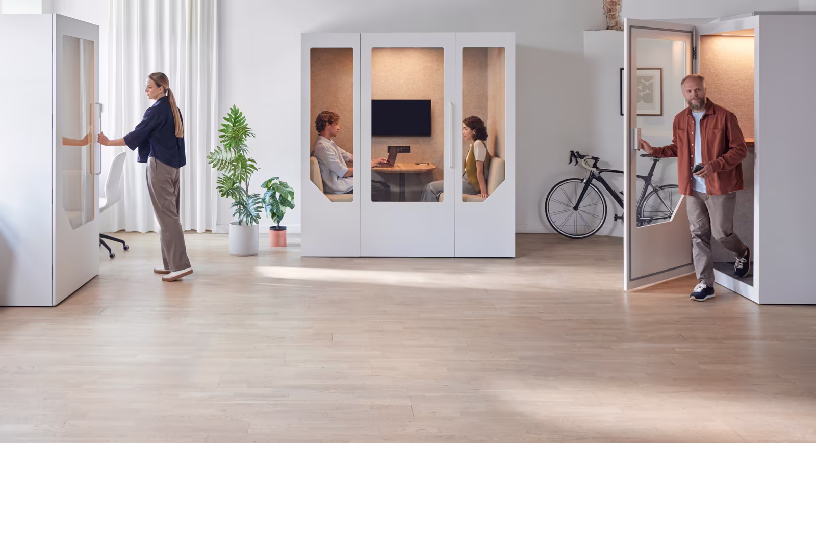 Office pods improving workplace productivity, employee focus and efficient use of office space