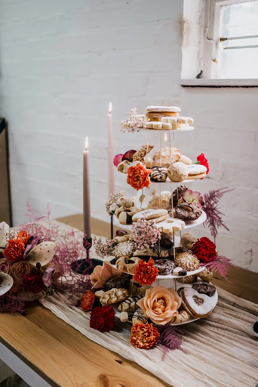 Italian Dessert Cake Tower Grub Manchester Wedding Sarah Glynn Photography