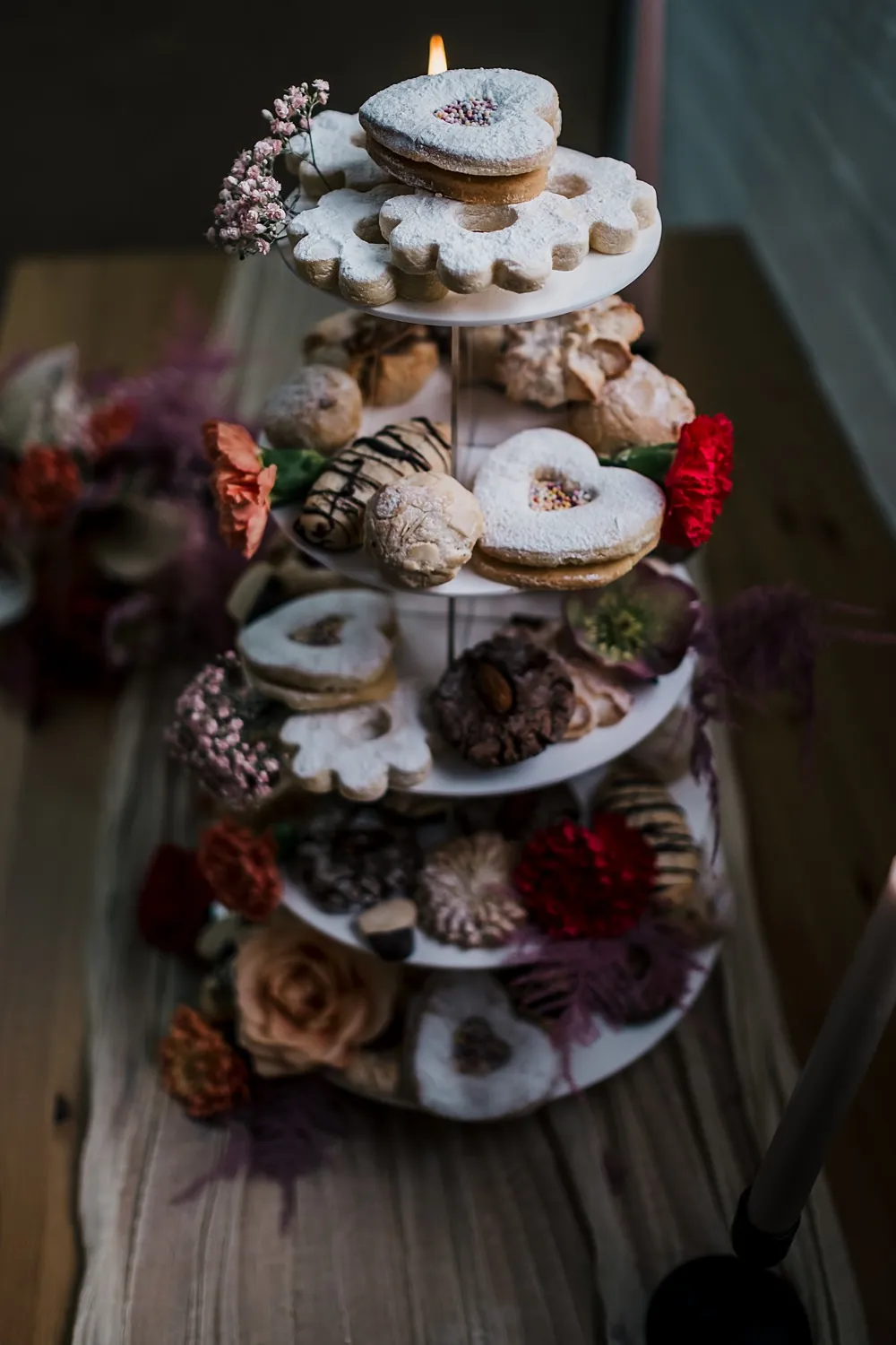 Italian Dessert Cake Tower Grub Manchester Wedding Sarah Glynn Photography