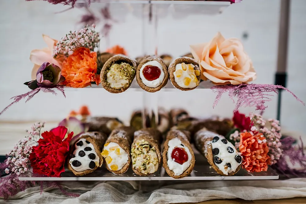 Italian Dessert Cake Tower Grub Manchester Wedding Sarah Glynn Photography
