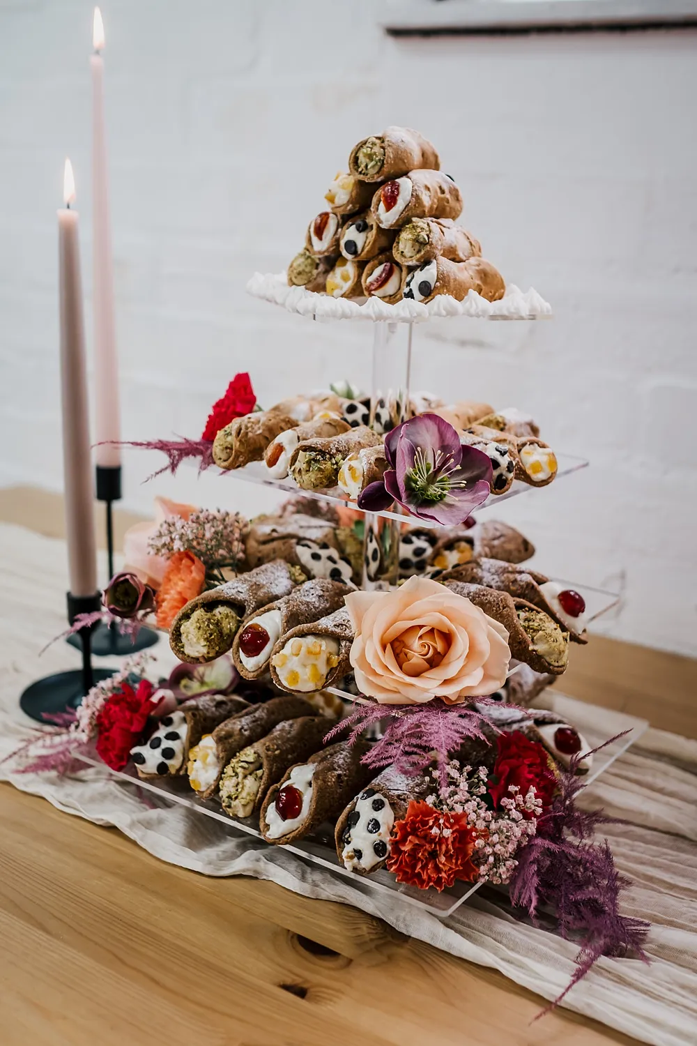Italian Dessert Cake Tower Grub Manchester Wedding Sarah Glynn Photography