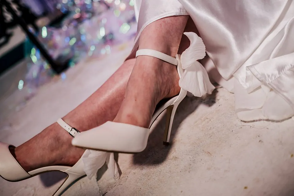 Shoes Heels Bride Ankle Strap Grub Manchester Wedding Sarah Glynn Photography