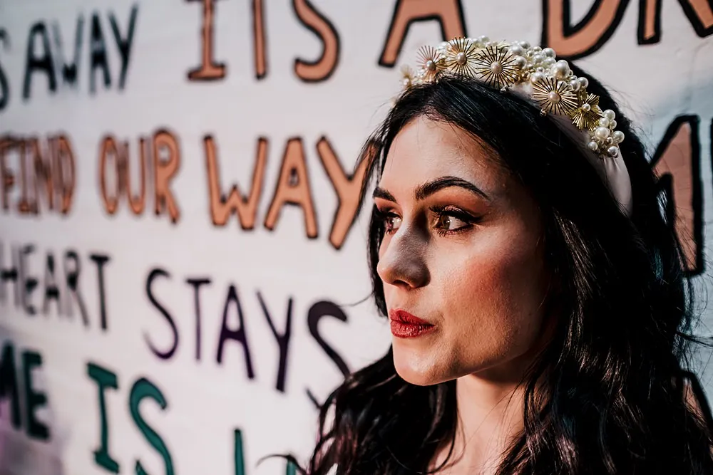 Bride Crown Tiara Grub Manchester Wedding Sarah Glynn Photography