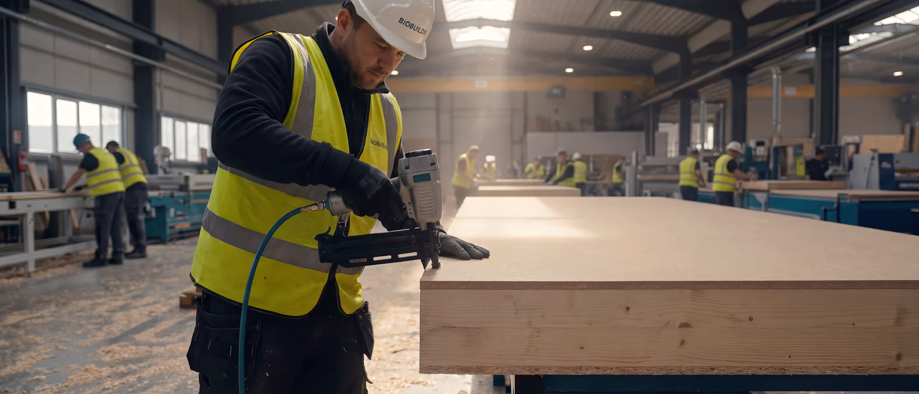 BIOBUILDS modular home factory production