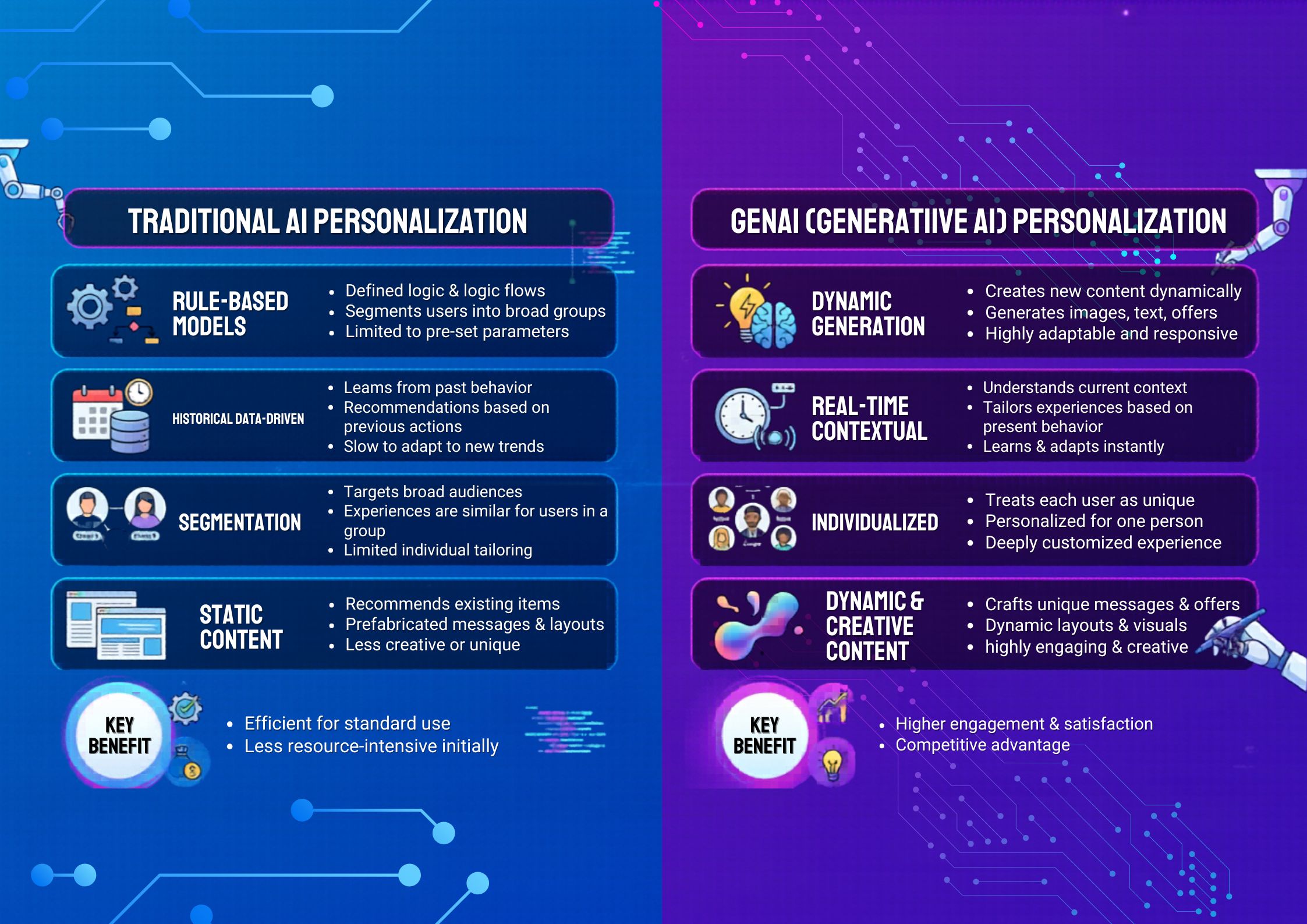 Traditional AI vs GenAI Personalisation