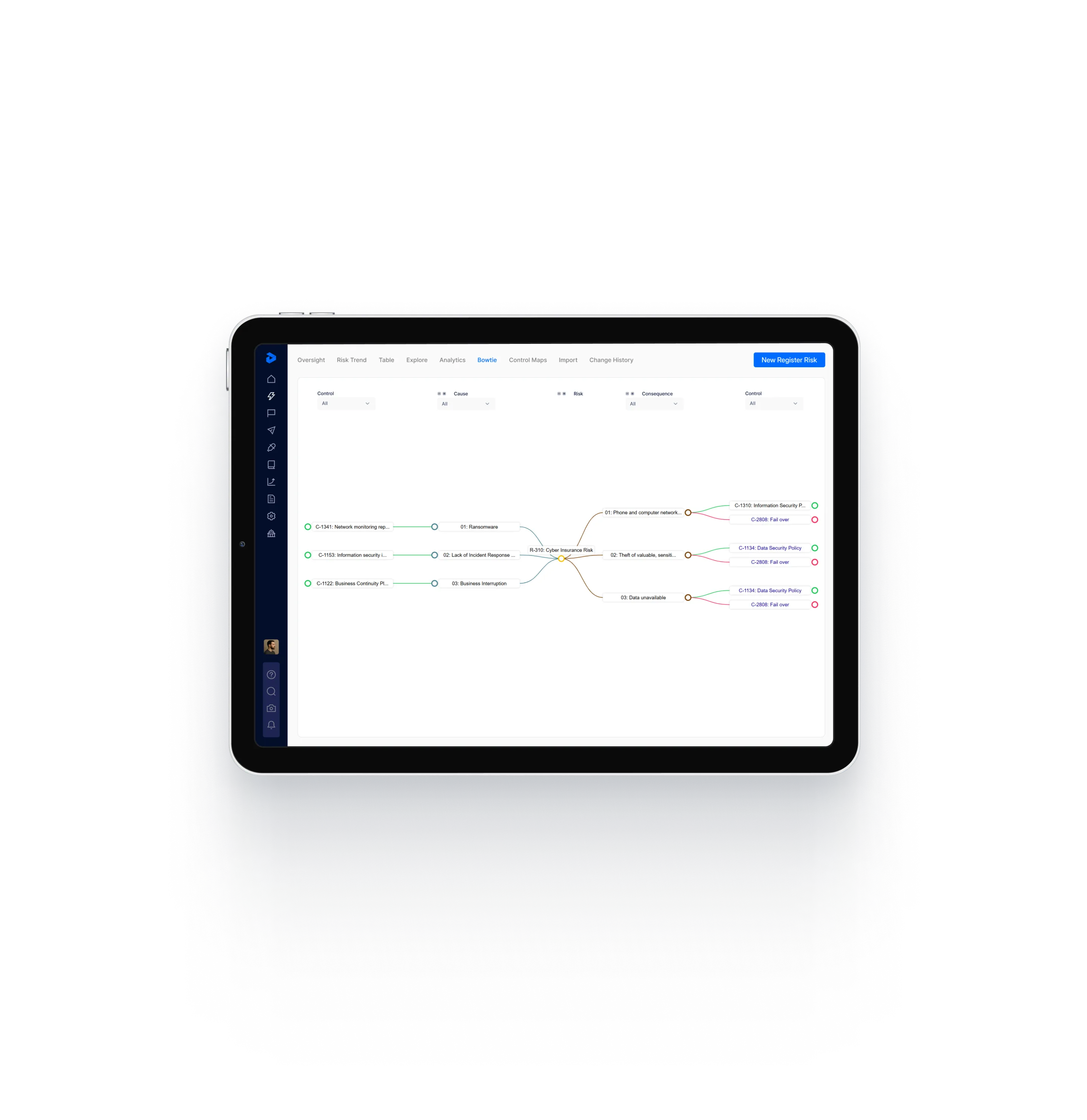 ERM Dashboard Tablet Transparent