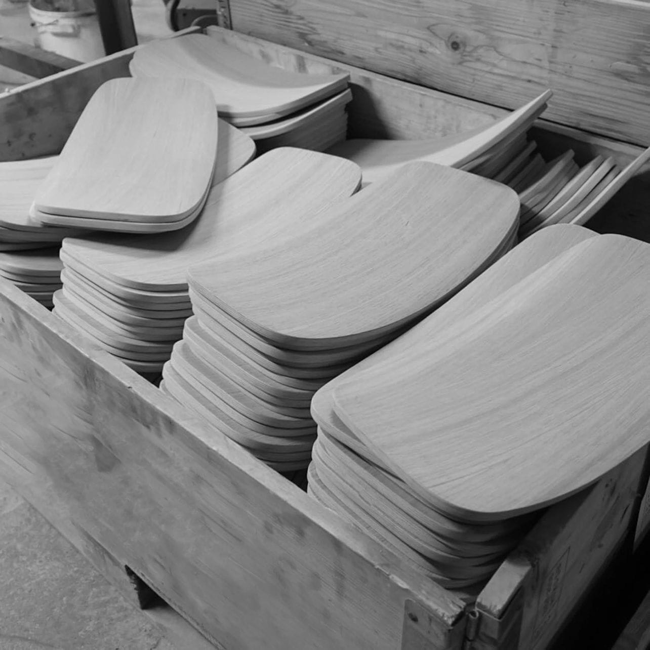 A wooden box full of woodDescription automatically generated