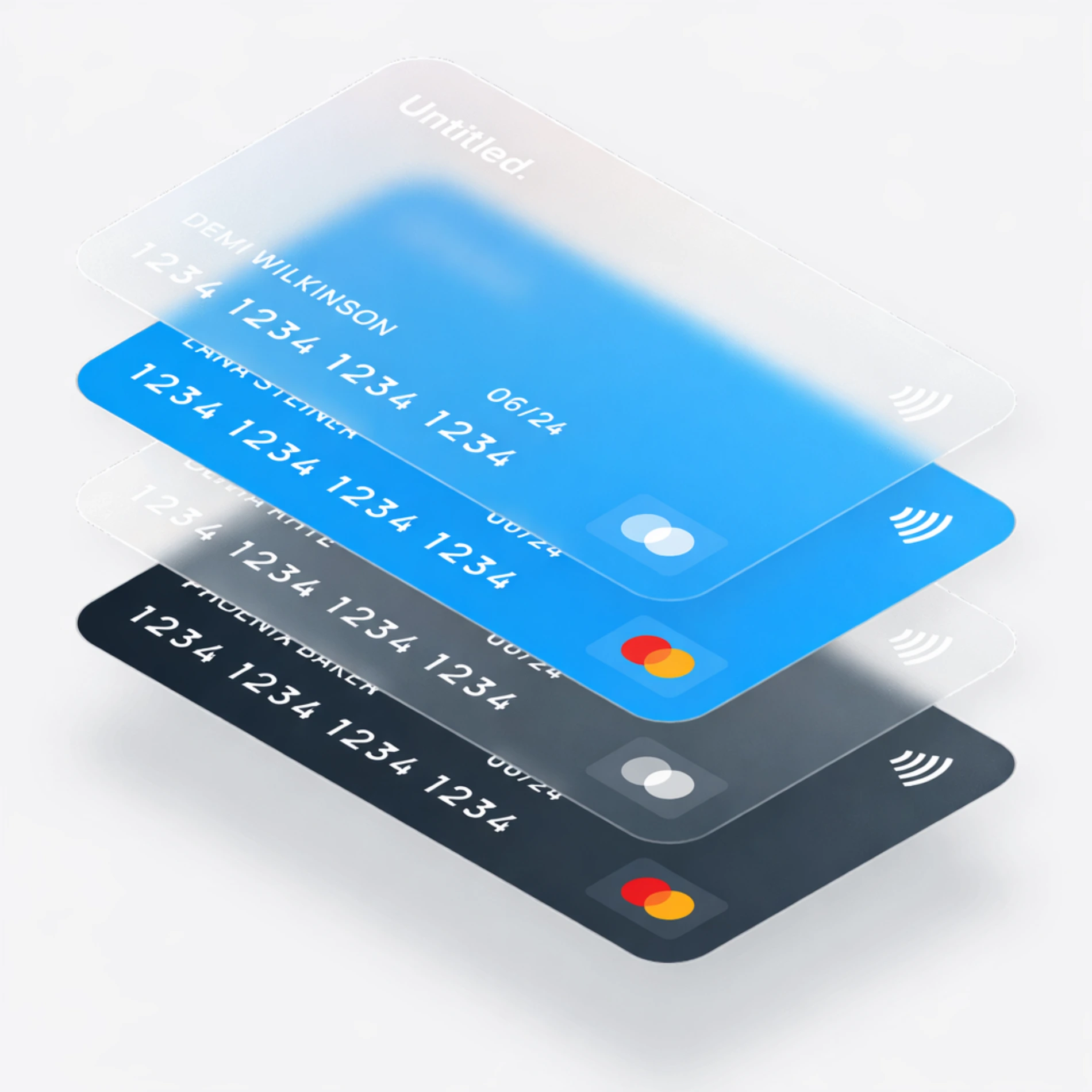 Credit card mockups