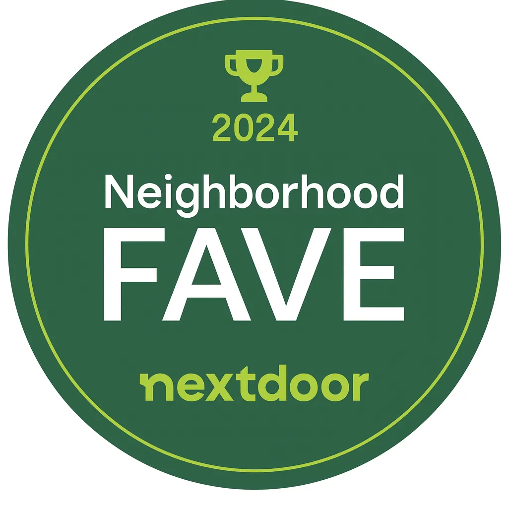 2024 Nextdoor Neighborhood Fave Award Badge with Trophy Icon