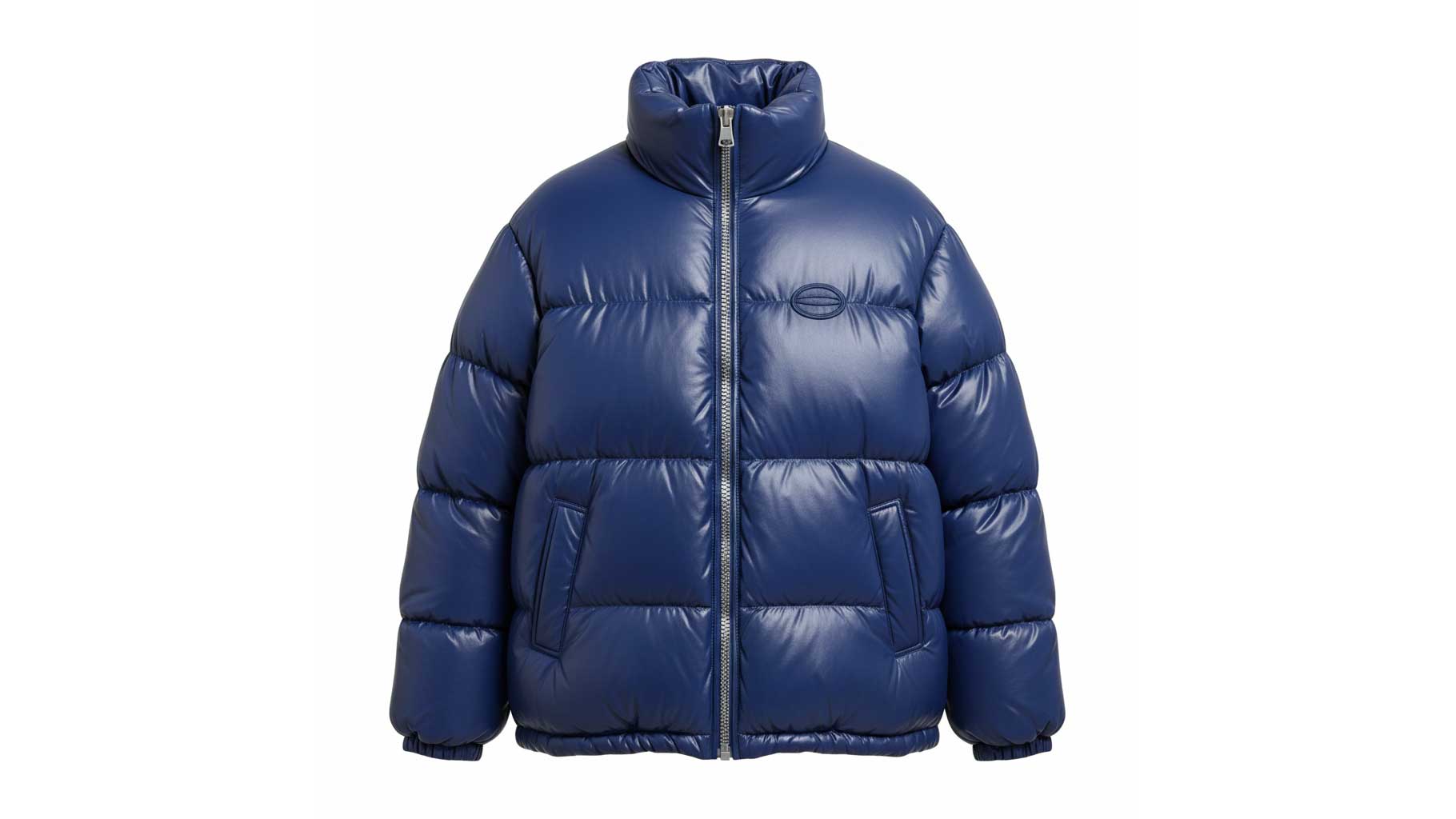 Ai generated blue puffer jacket
