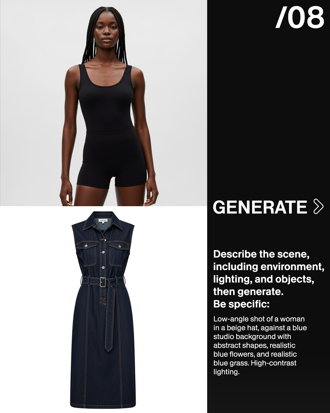 Photo Studio Prompting example 11 - Prompting for Photo Studio - Tips & Tricks - The Fabricant Intelligent Tools