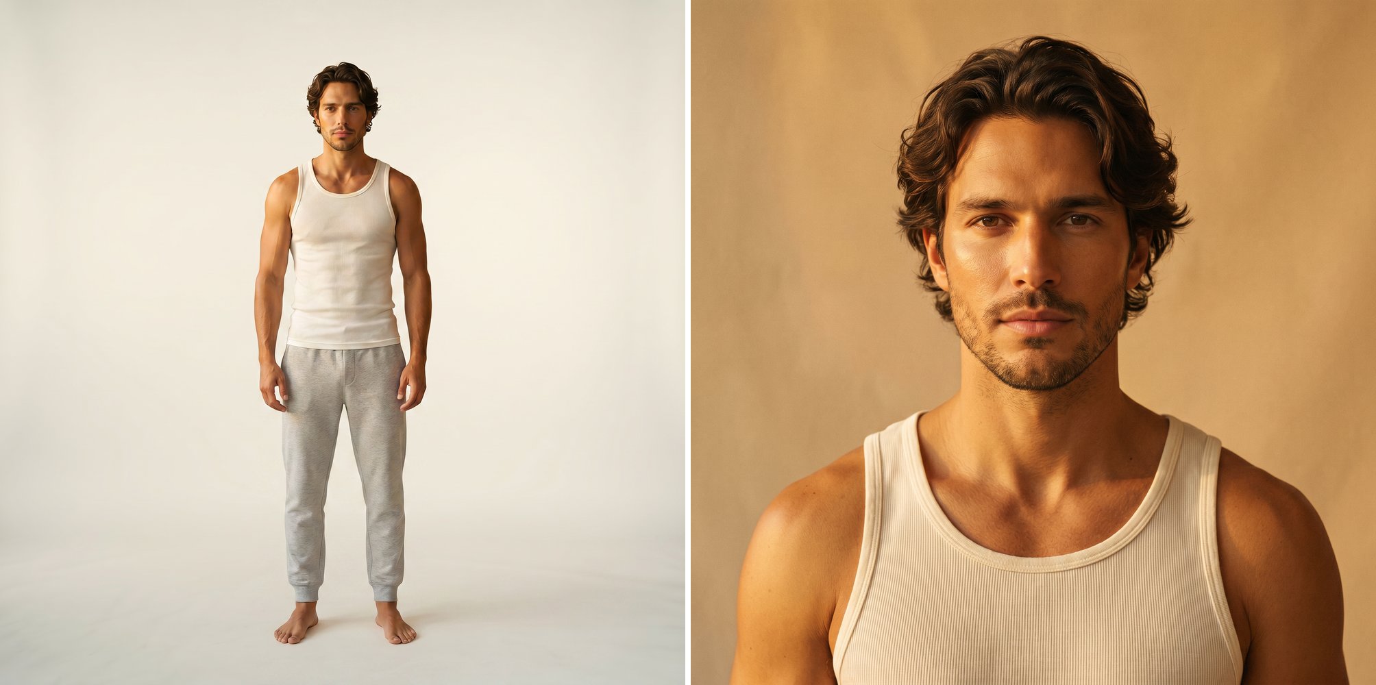 AI model 04: Brazilian man, full body and close-up
