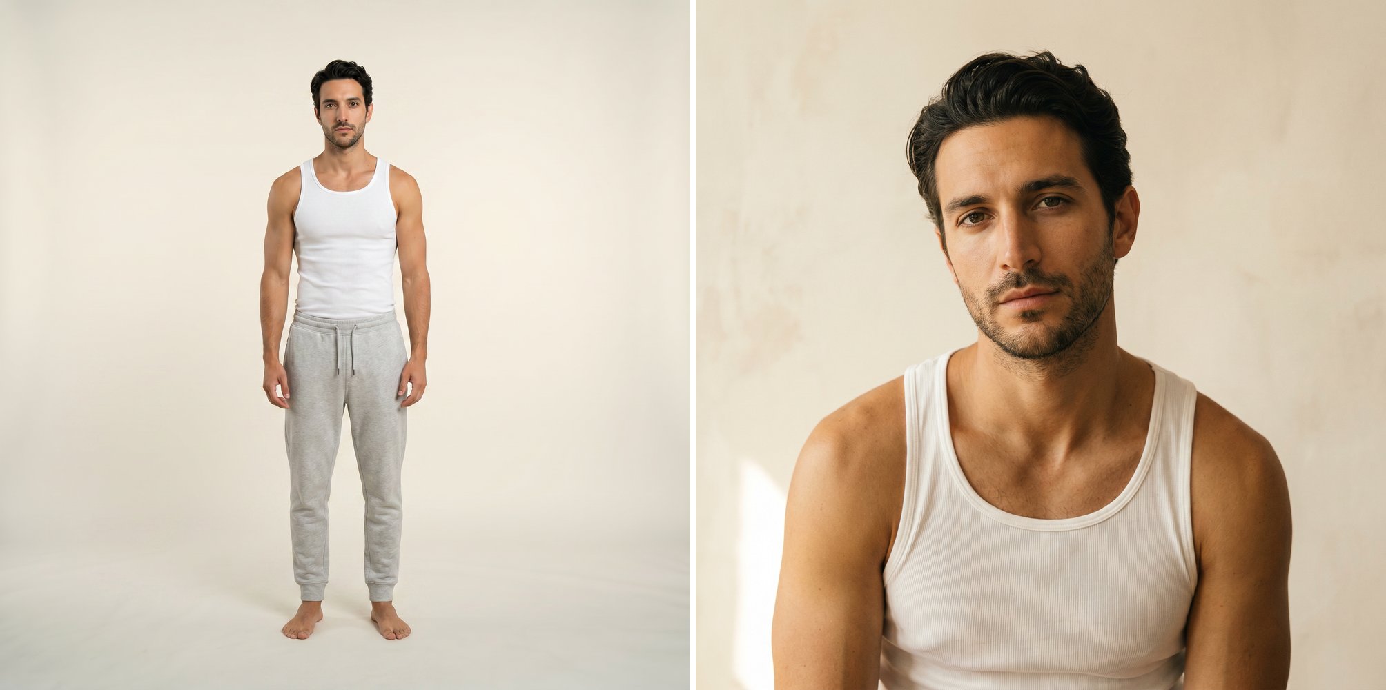 AI model 02: Italian man, full body and close-up