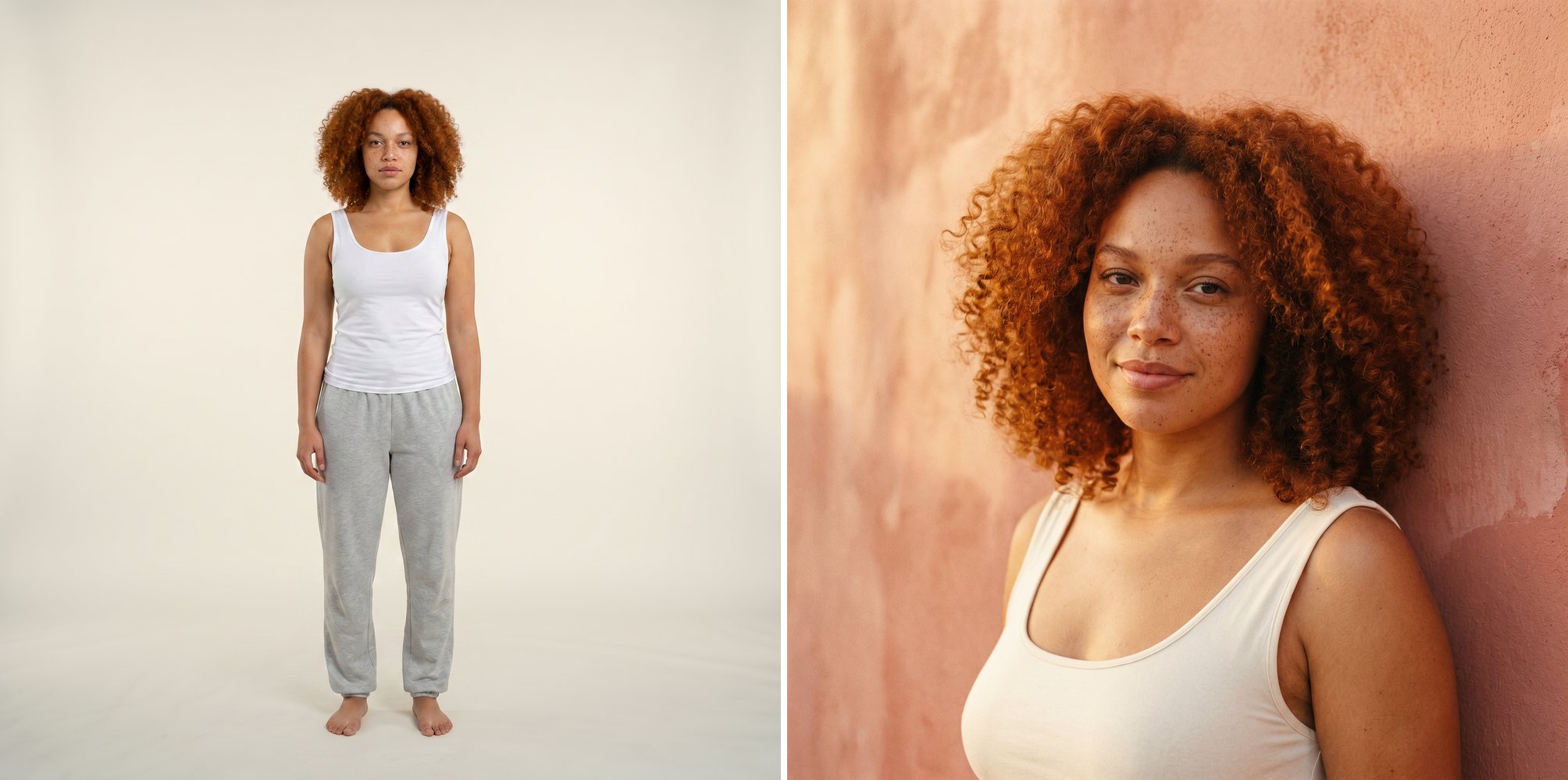 AI model 09: Afro-Brazilian woman, full body and close-up