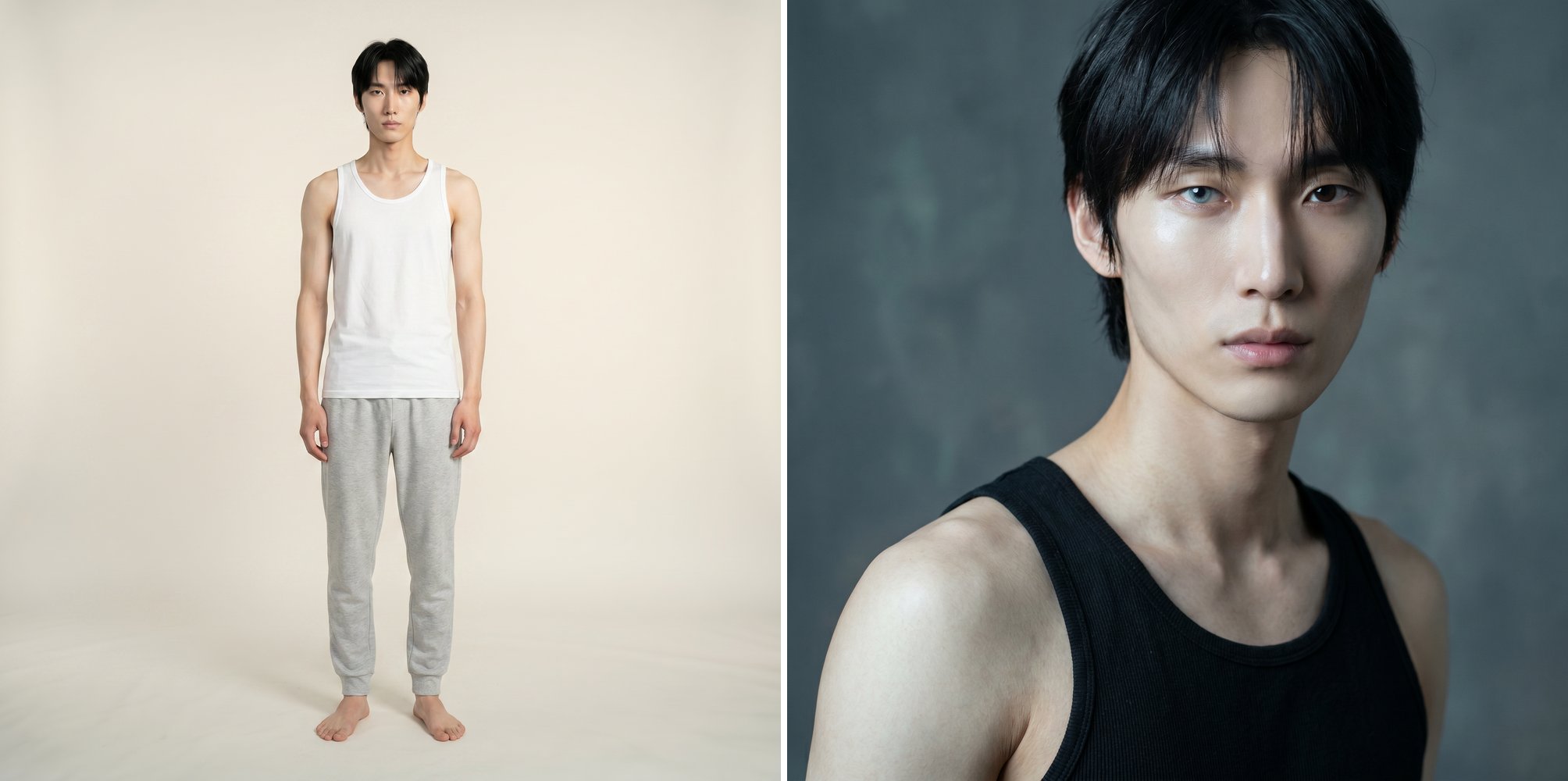 AI model 11: Korean man, full body and close-up