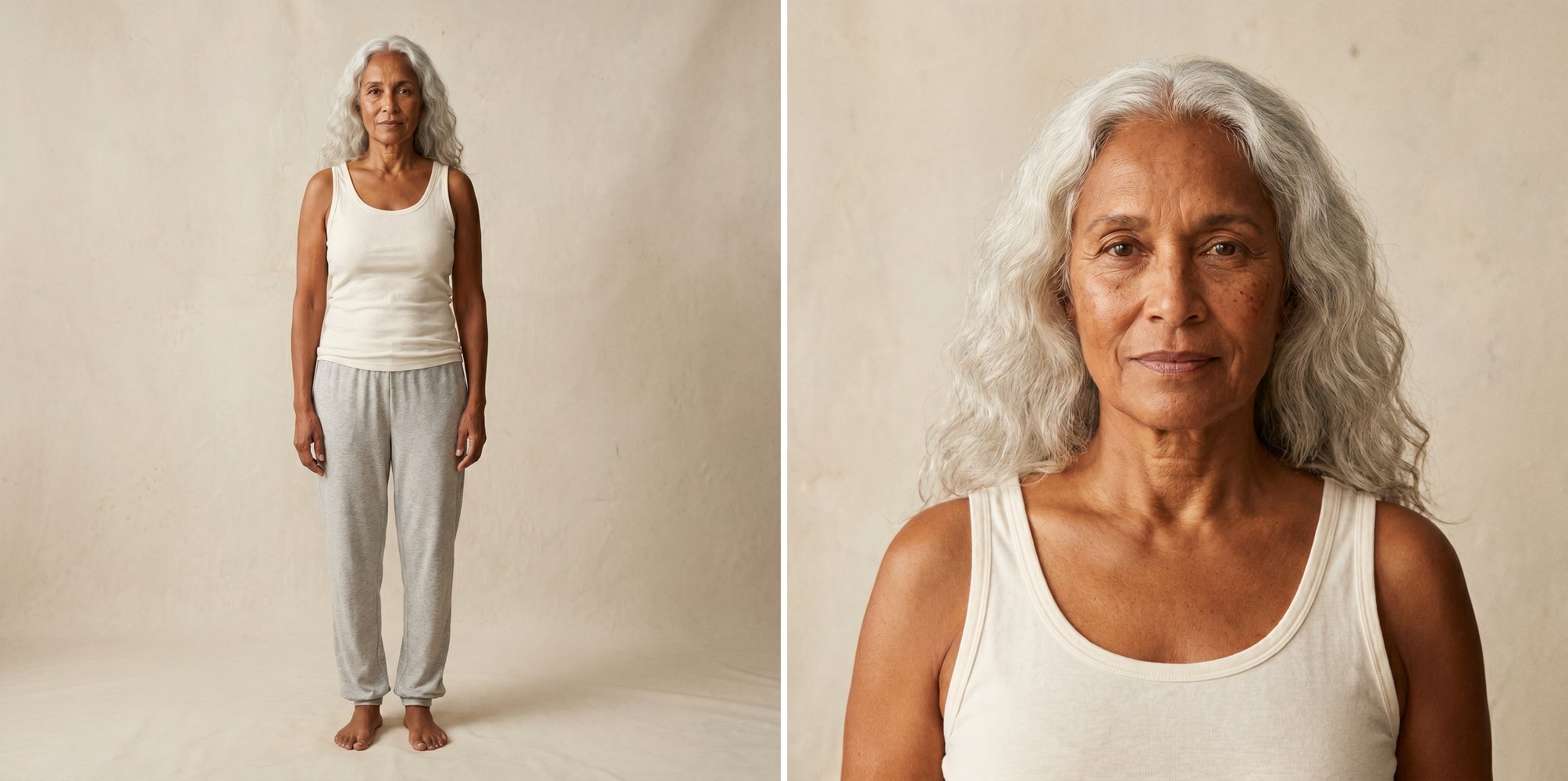 AI model 12: Pacific Islander woman, full body and close-up