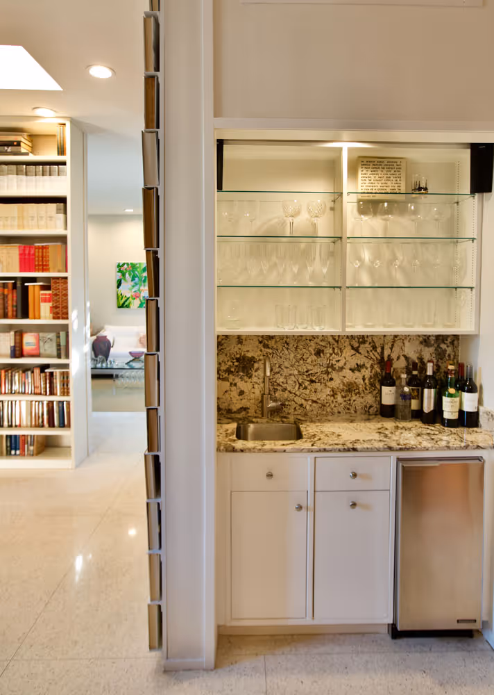 Bar nook in Mid-Century Townhouse