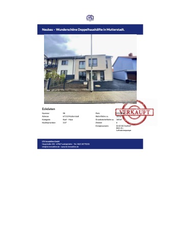 Neubau – Wunderschöne Doppelhaushälfte in Mutterstadt.