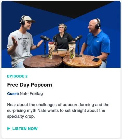 Episode page from a branded ag podcast