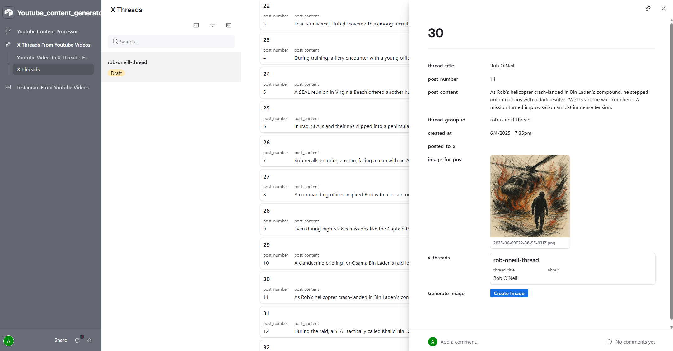 Leveledai - viral video content creation - x thread post creation dashboard