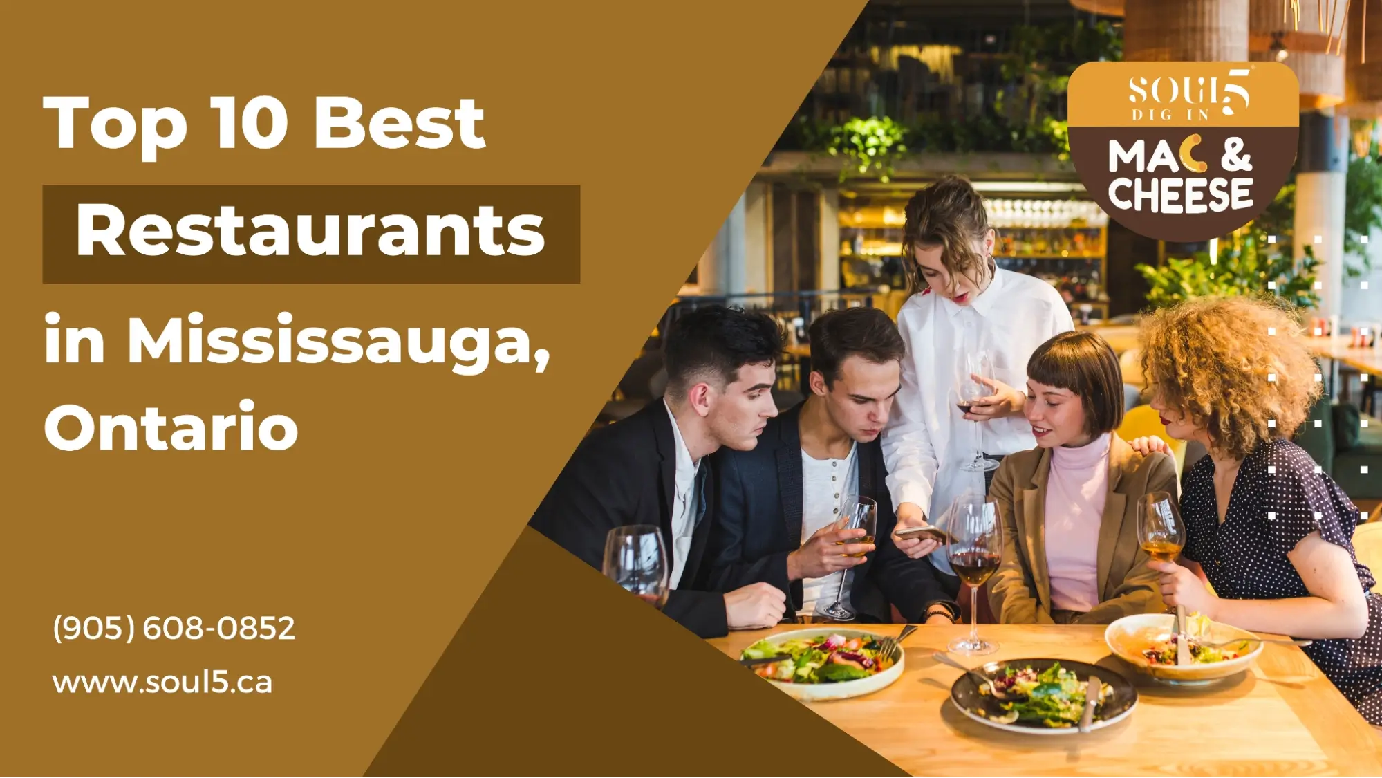 Top 10 best restaurants in Mississauga, Ontario.