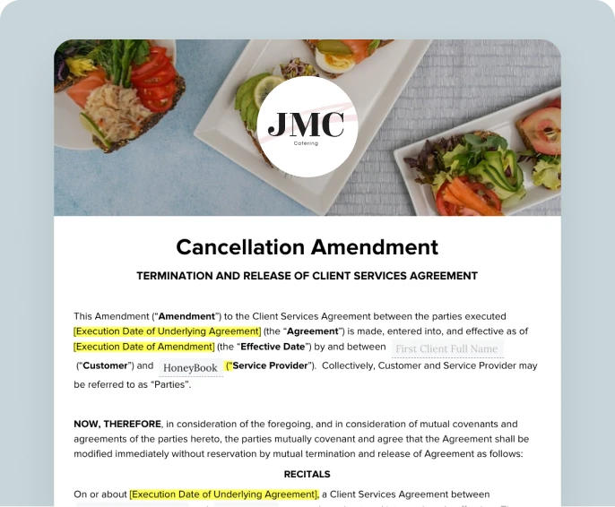Cancellation amendment