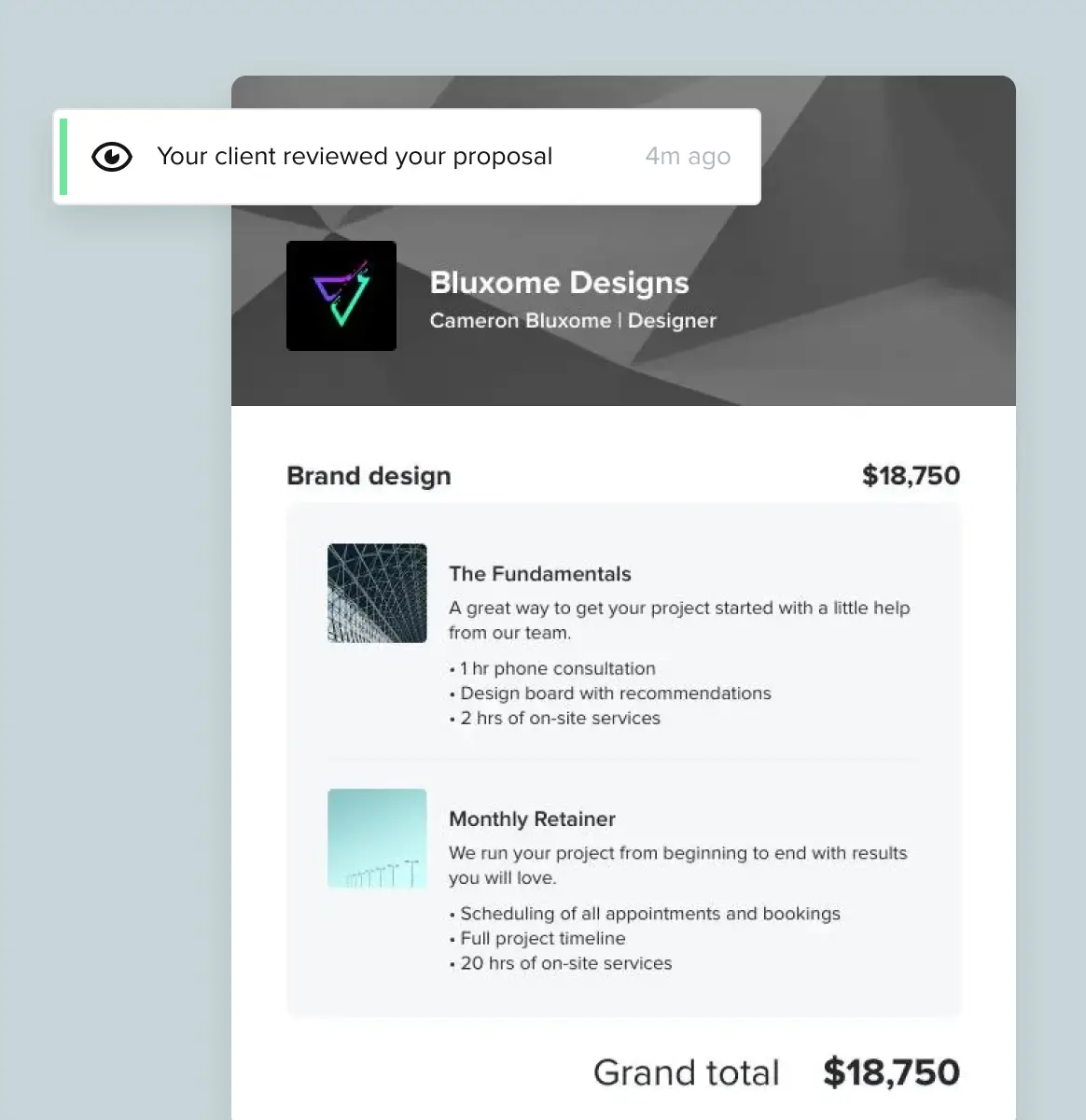 Your client started their payments